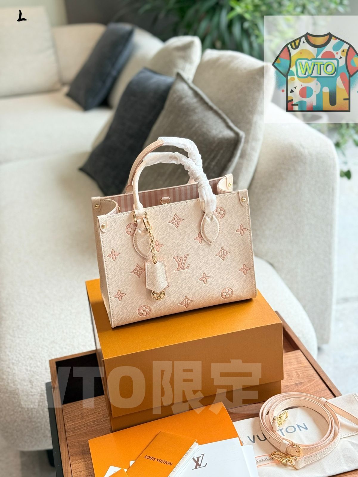 今日 LV Strawberry Milk OnTheGo Tote Bag ルイ ヴィトン ストロベリーミルク オンザゴー トートバッグ-WTO輸入1