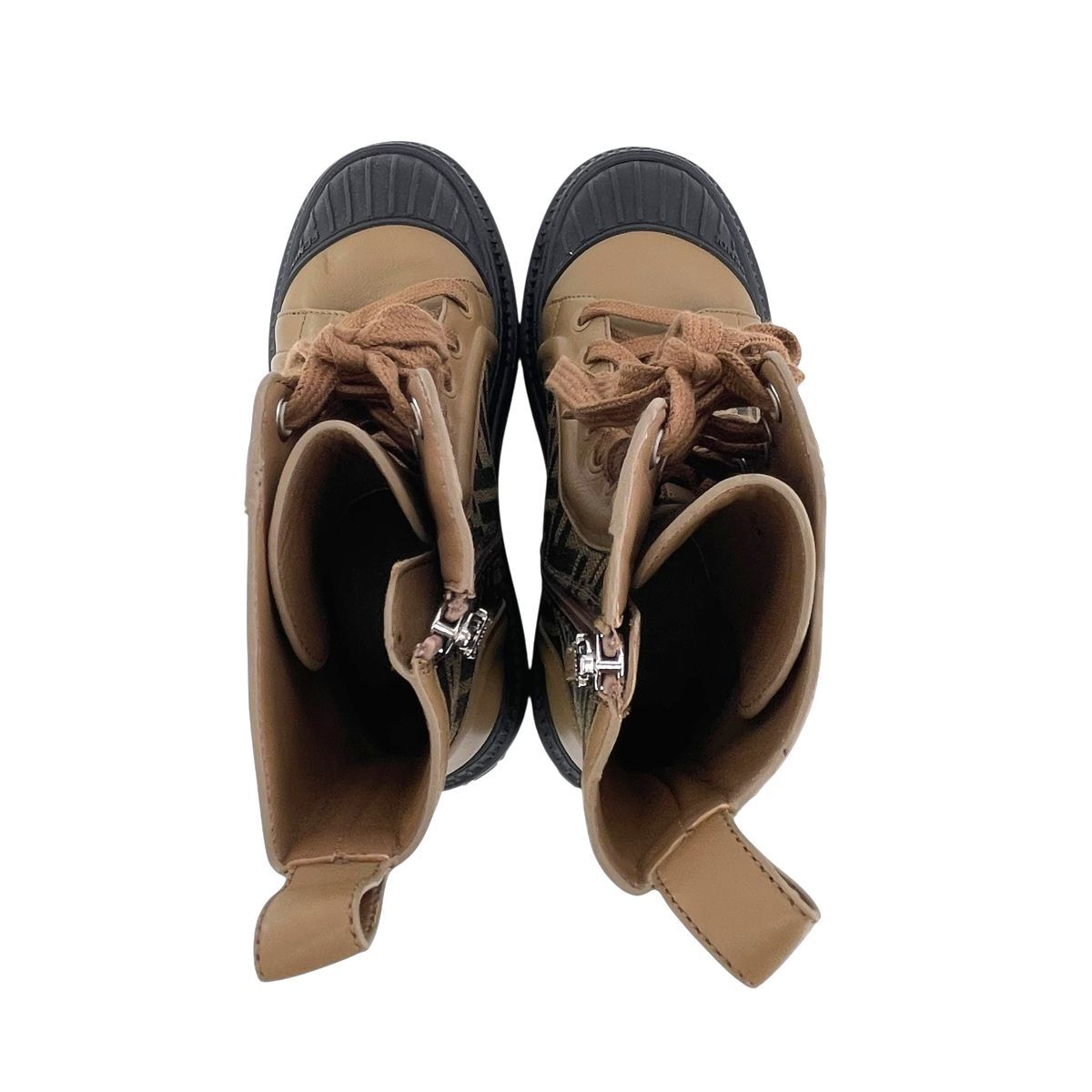 Fendi フェンディ FF ドミノ バイカーブーツ 8T8353-AJZF-F1ICN ズッカ ロゴ シューズ サイドジップ レディース 25031853 AO USTAUSTRALIA_COM_AU