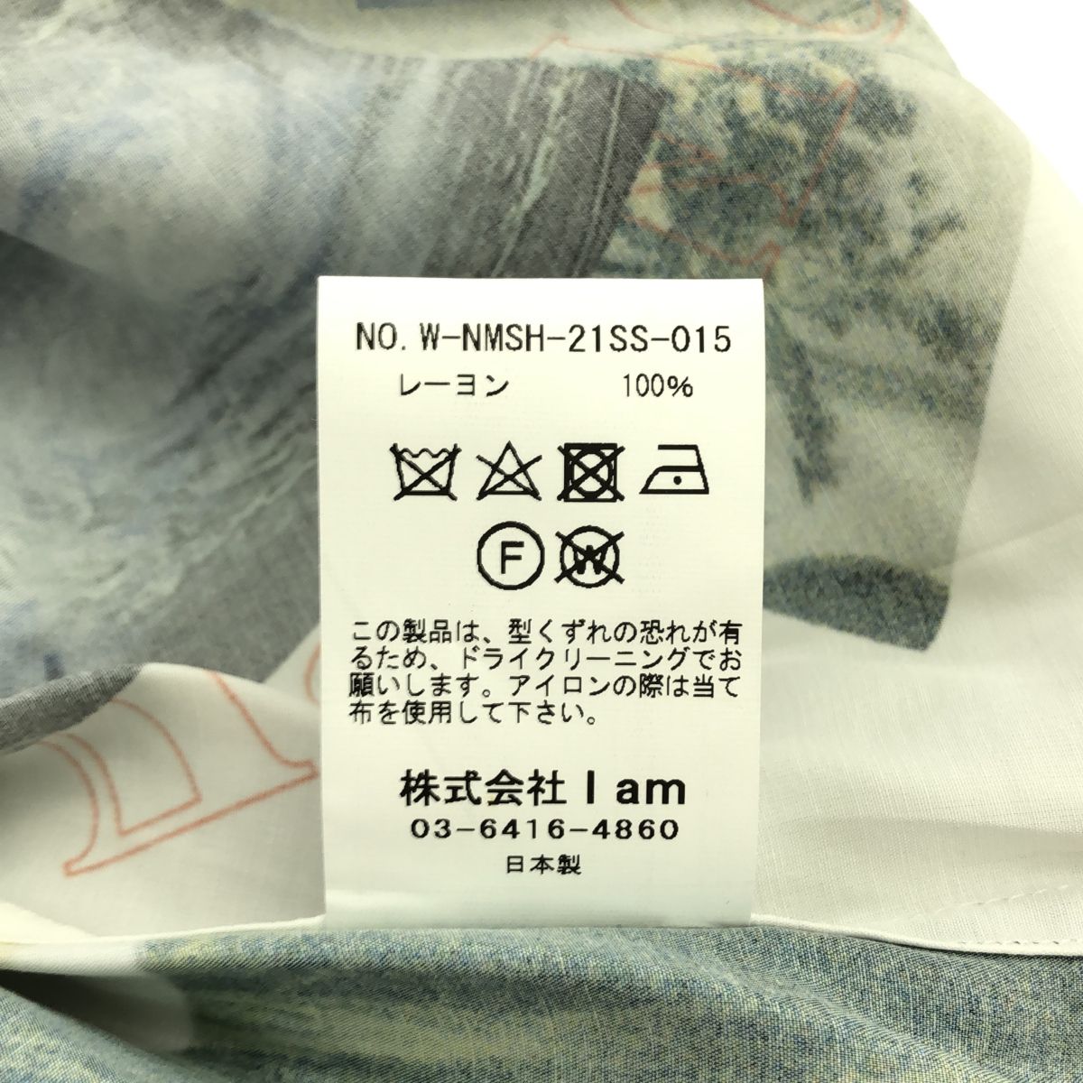 Name. ネーム オープンカラーグラフィックシャツ 総柄 デザイン  