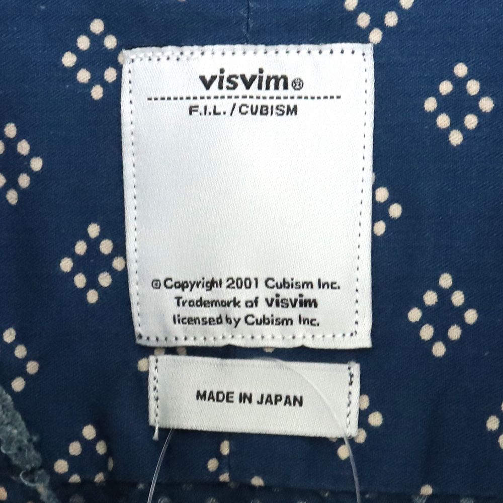 VISVIM KERCHIEF DOTS TUNIC SHIRT サイズ1 ブルー 0114105011027