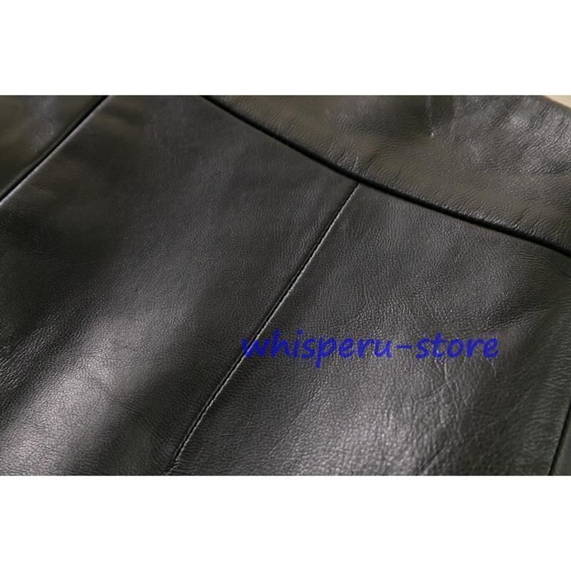 レザースカート レディース ロングスカート 本革 ボトムス ハイウエスト スリット フォマール 着痩せ ゆったり 体型カバー ファション トレ SIROKUMA-CORPORATION_COM