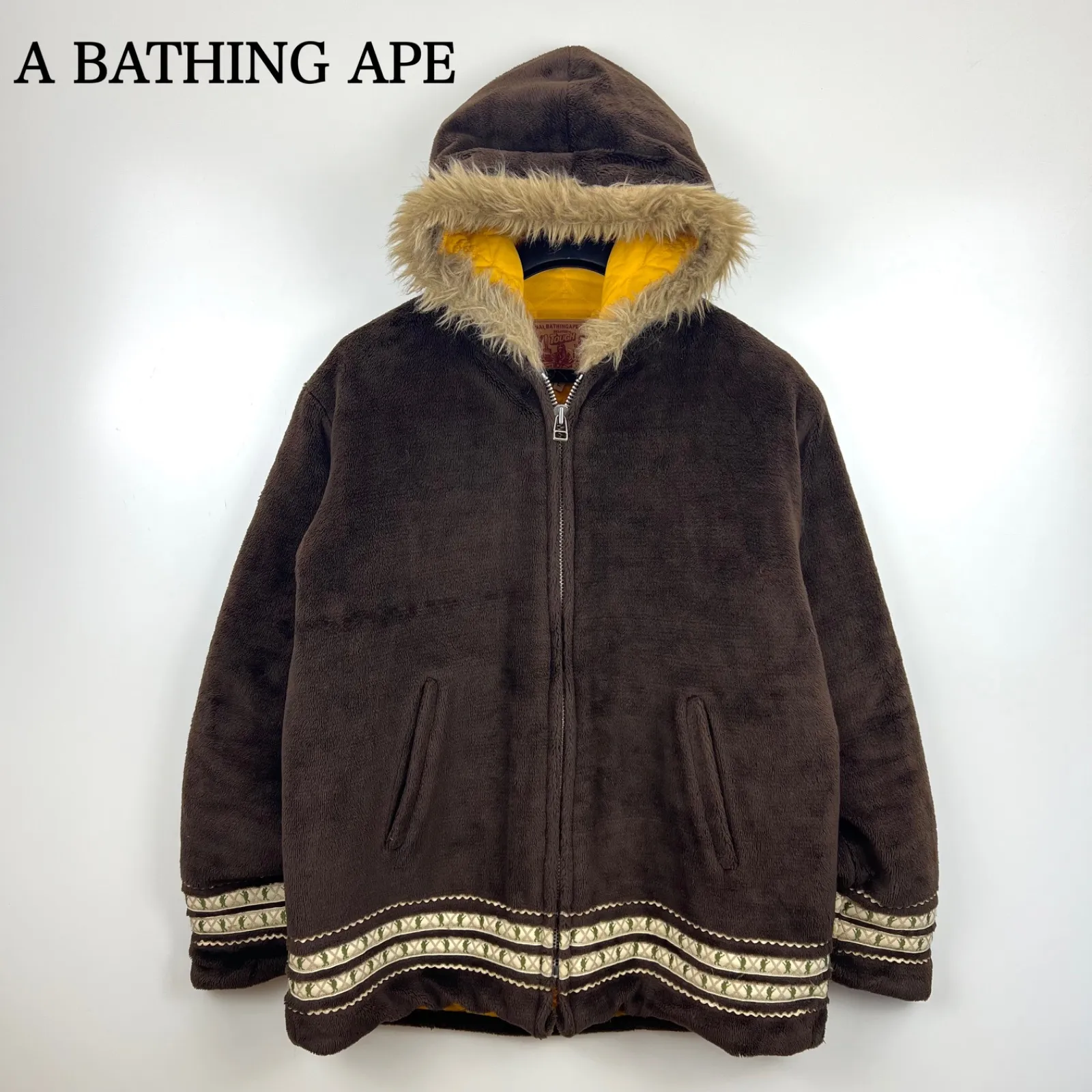 \"A BATHING APE\"ファープルオーバーフーディーarchive y2k A BATHING APE