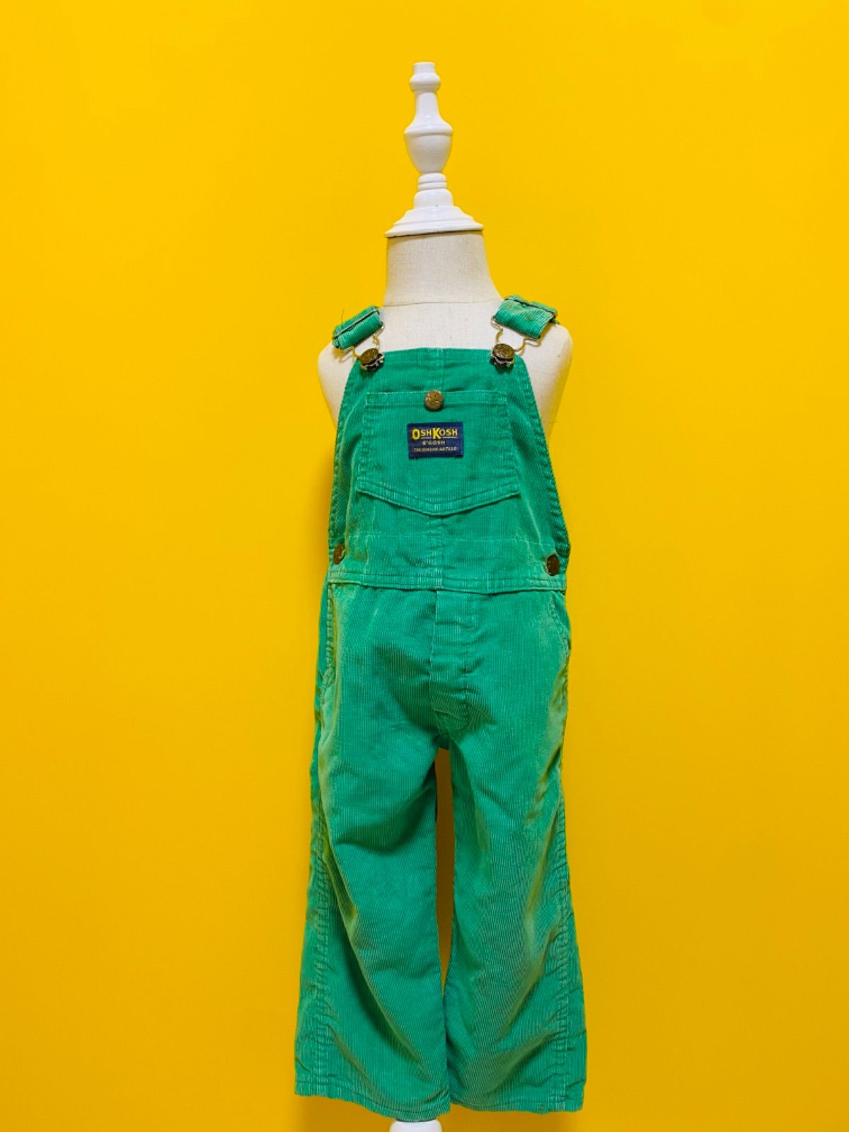 Size 100 70s オシュコシュ コーデュロイ オーバーオール グリーン 緑 ヴィンテージ oshkosh