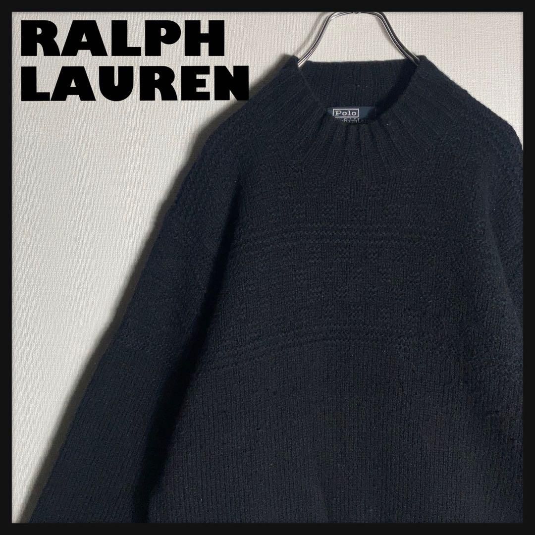 RALPH LAUREN ラムウールニット HAND KNIT 黒 L RALPH LAUREN ラムウールニット HAND KNIT 黒 L - メルカリ