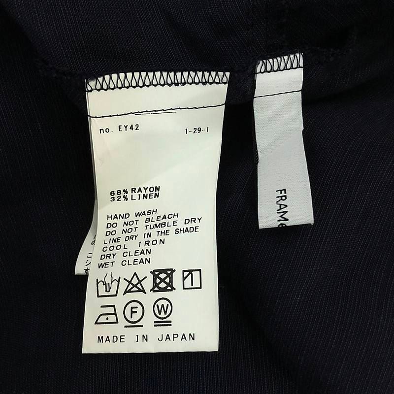 【2024SS】FRAMeWORK シアーリネンポンチョブラウス 紺 FRAMeWORK（フレームワーク）の「≪追加≫シアーリネンポンチョ