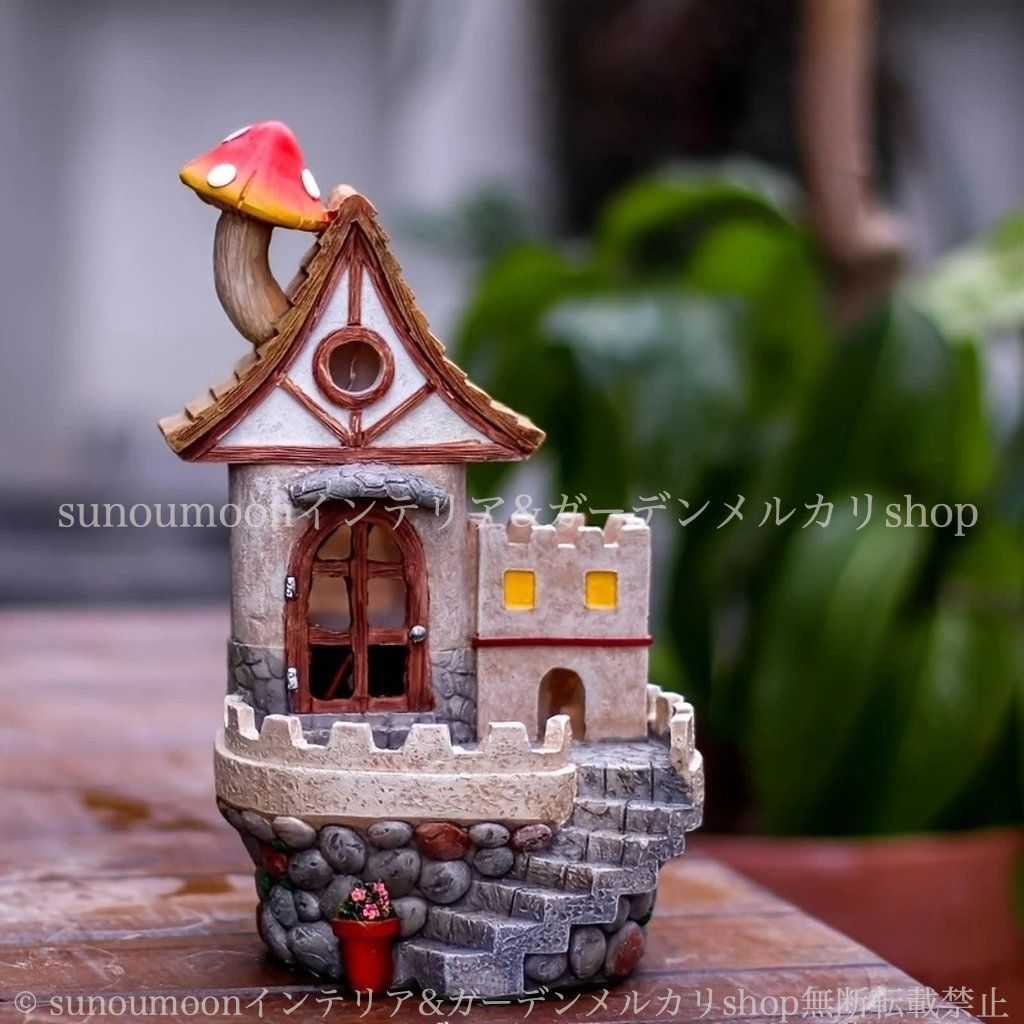 家 ハウス ガーデン かわいい ガーデンライト 庭の装飾 ガーデンインテリア きのこ ミニチュア キノコ 庭 ガーデニング おしゃれ お洒落 4-7 雑貨 ガーデン雑貨 ソーラー 樹脂 インテリア