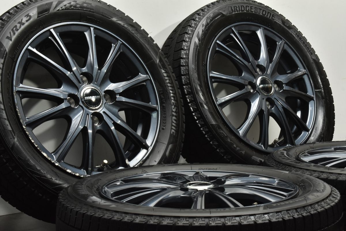 バリ溝 ヴァーレン 14in 4.5J 45 PCD100 ブリヂストン ブリザック VRX3 155 65R14 N-BOX N-ONE ワゴンR アルト タント ムーブ