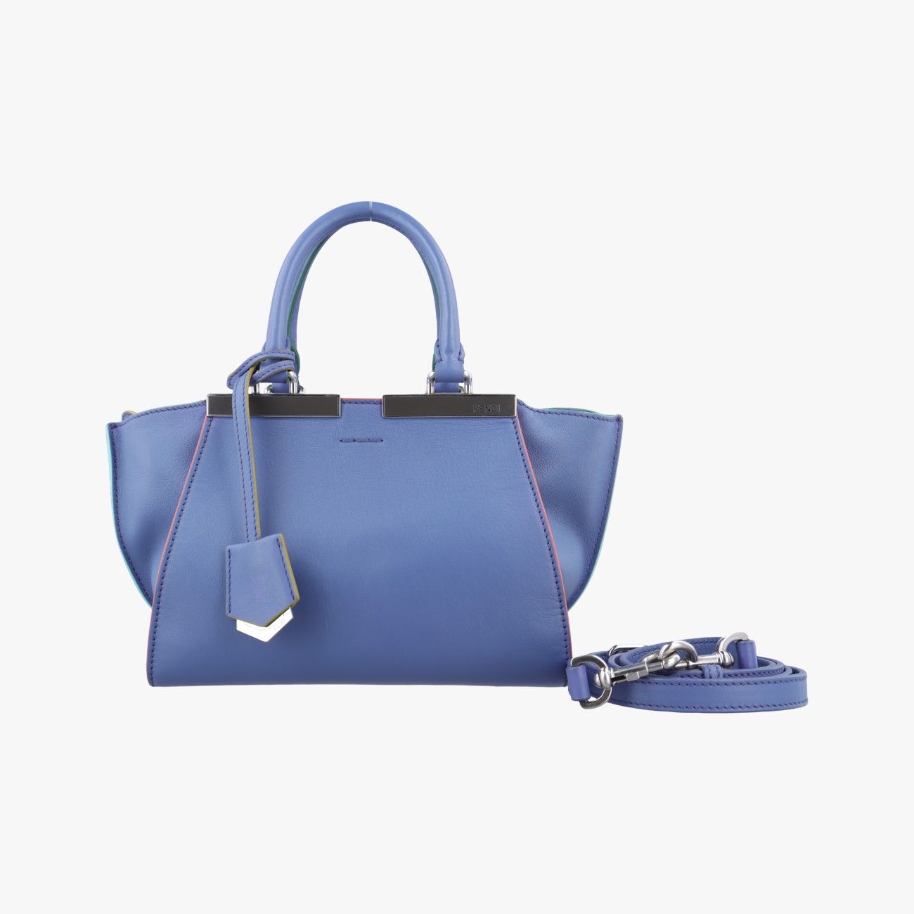 フェンディ FENDI ハンドバッグ プチトロワジュール 8BH333 ブルー