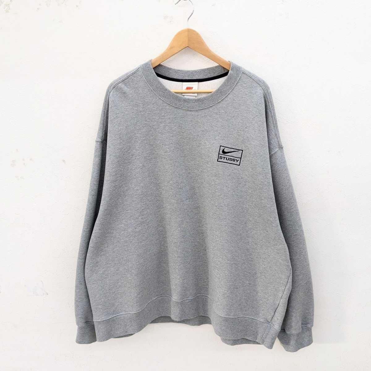 NIKE × STUSSY NRG BR Crew Fleece Grey | kensysgas.com