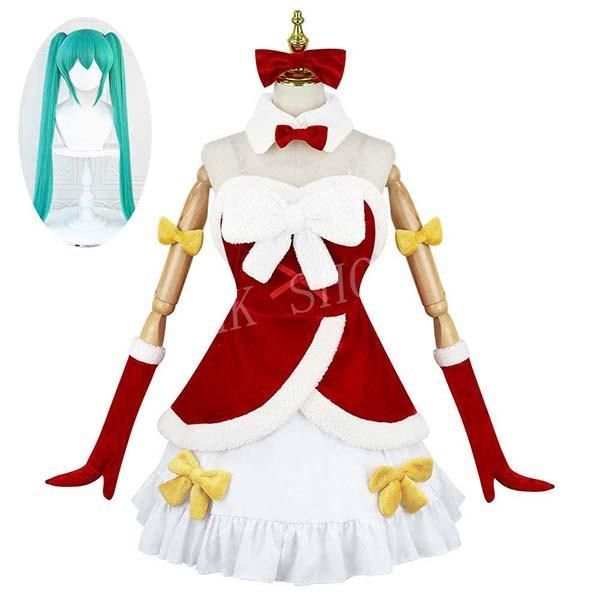 VOCALOID ボーカロイド 初音ミク Miku コスプレ クリスマス 衣装 ウィッグ 日常服 コスチューム osplay イベント 演出服 アニメ変装 仮装