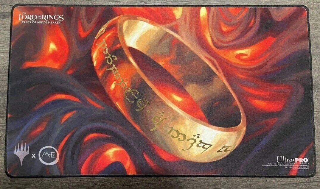 MTG プレイマット　指輪物語 MTG】GenCon2023で指輪物語「一つの指輪」箔押しプレイマットが