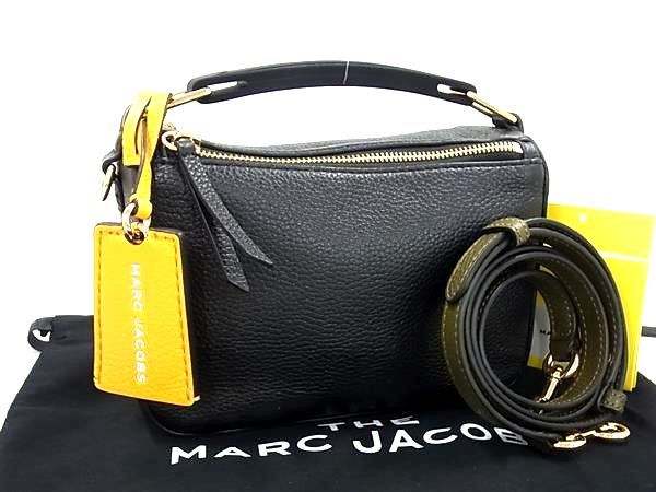 MARC JACOBS マークジェイコブス レザー 2WAY ハンドバッグ ショルダー クロスボディ ブラック系×カーキ系 BN2170