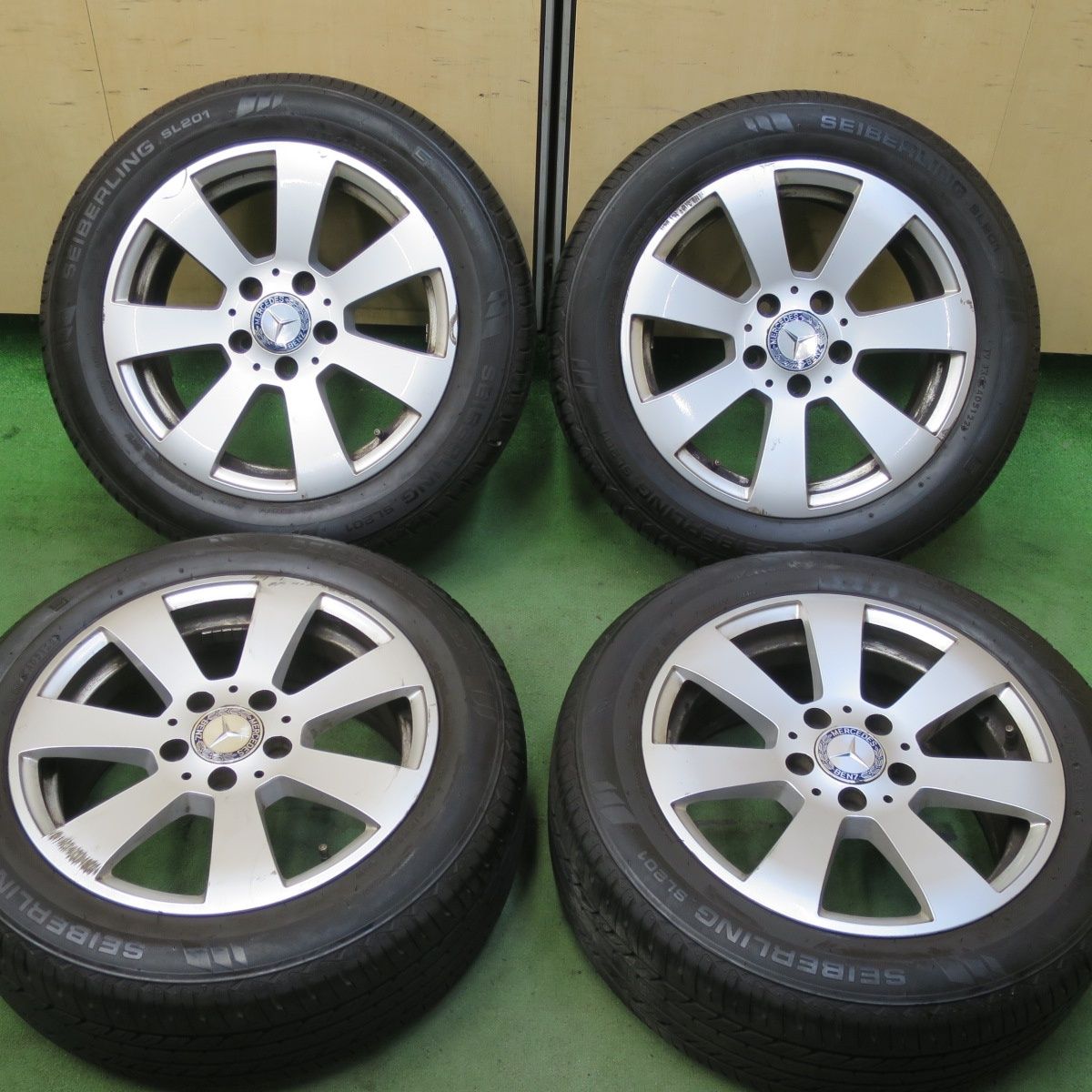 バリ溝 22年 8.5分 ベンツ Cクラス W204 純正 205 55R16 セイバーリング SL201 16インチ PCD114.3 5H 5092601TTノ