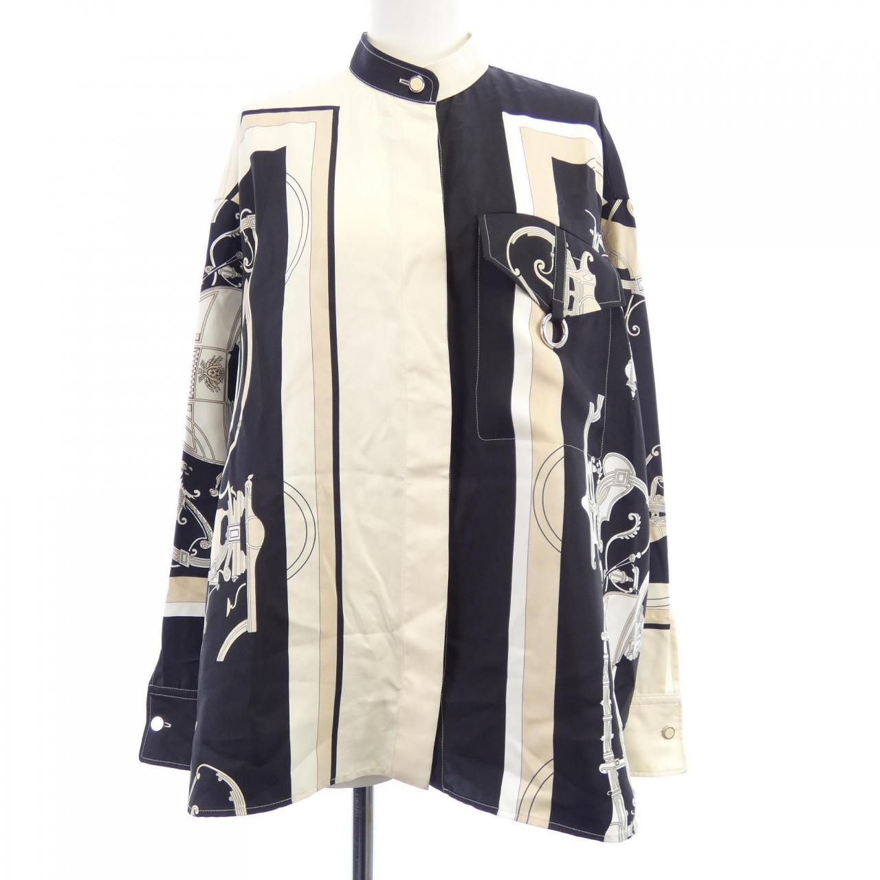 エルメス HERMES EX-LIBRIS 3E0607D7 ツイルレーヌ シャツ