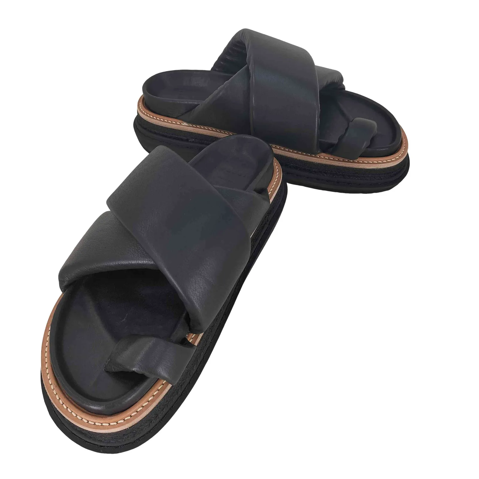 sacai サンダル シャークソール ブラック 40 チューブストラップ sacai