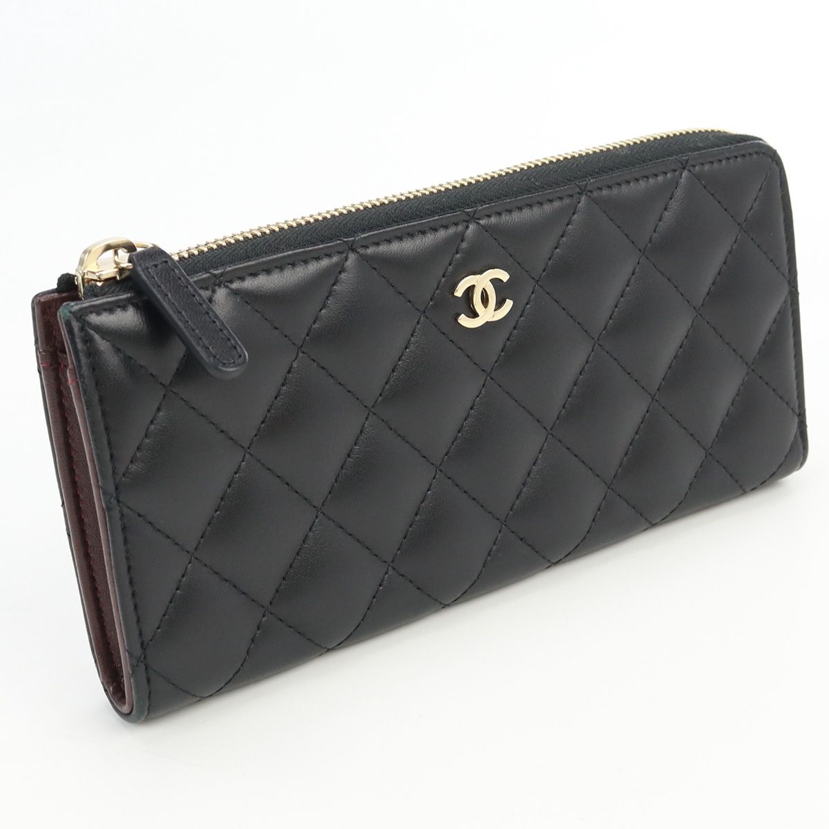 CHANEL シャネル L字ファスナーウォレット マトラッセ A68778 L字 