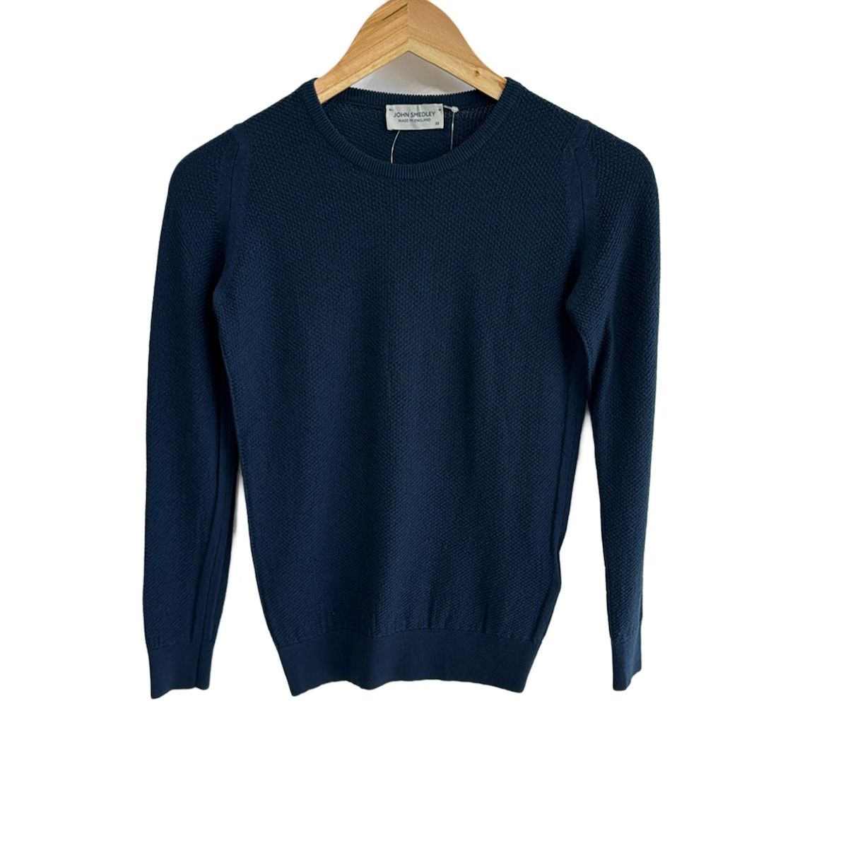 JOHN SMEDLEY - JOHN SMEDLEY(ジョンスメドレー) 長袖セーター サイズXS レディース美品  - ネイビー クルーネック JOHN SMEDLEY(ジョンスメドレー) 長袖セーター サイズXS