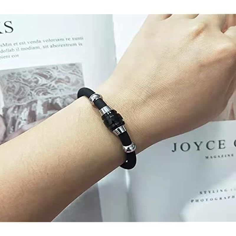 スポーツ ブレスレット 静電気除去 磁気 チタン ゲルマニウム ブレスレット 静電気防止 コロナ放電 シリコン メンズ レディース 男女兼用 スポーツ おしゃれ : [TRAOO] 静電気除去 ブレスレット 静電気除去ブレス