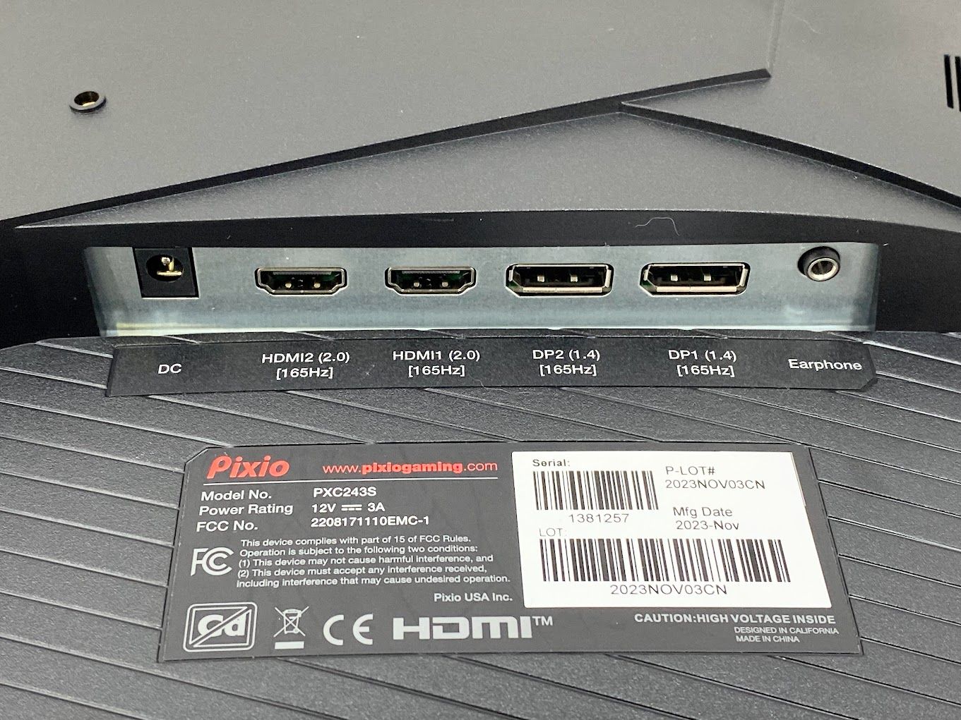 ジャンク品】Pixio PXC243S 湾曲 ゲーミングモニター 24インチ