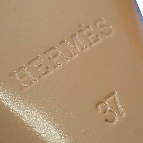 HERMES(エルメス) オアジスサンダル ライトブルー水色 コットンデニム ミュール アパレル 靴 シューズ ヒール レディース 40802111208【アラモード】