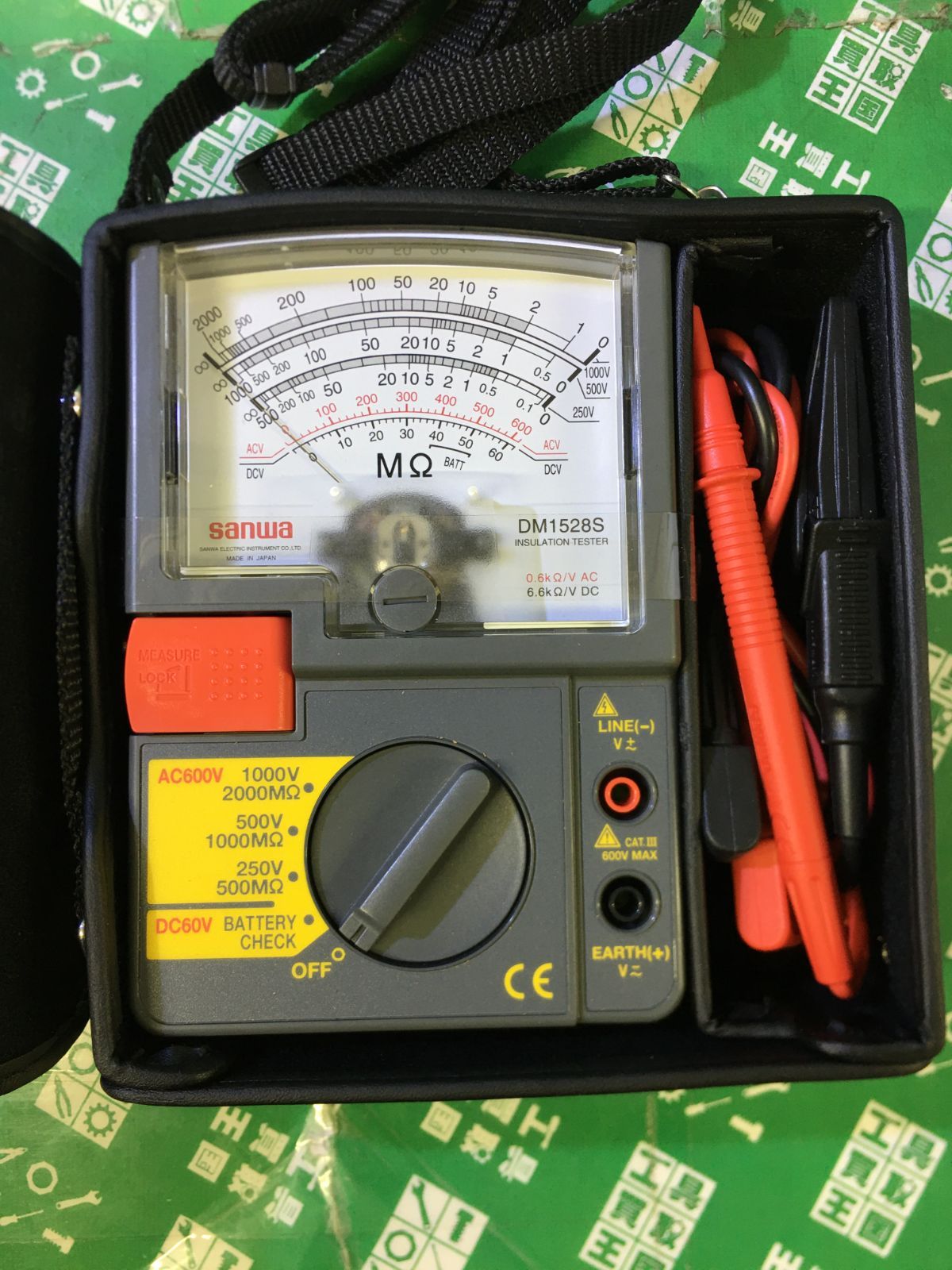 新品】三和電気計器 3レンジ式絶縁抵抗計 DM1528S/ITU9LOOGOZ9K