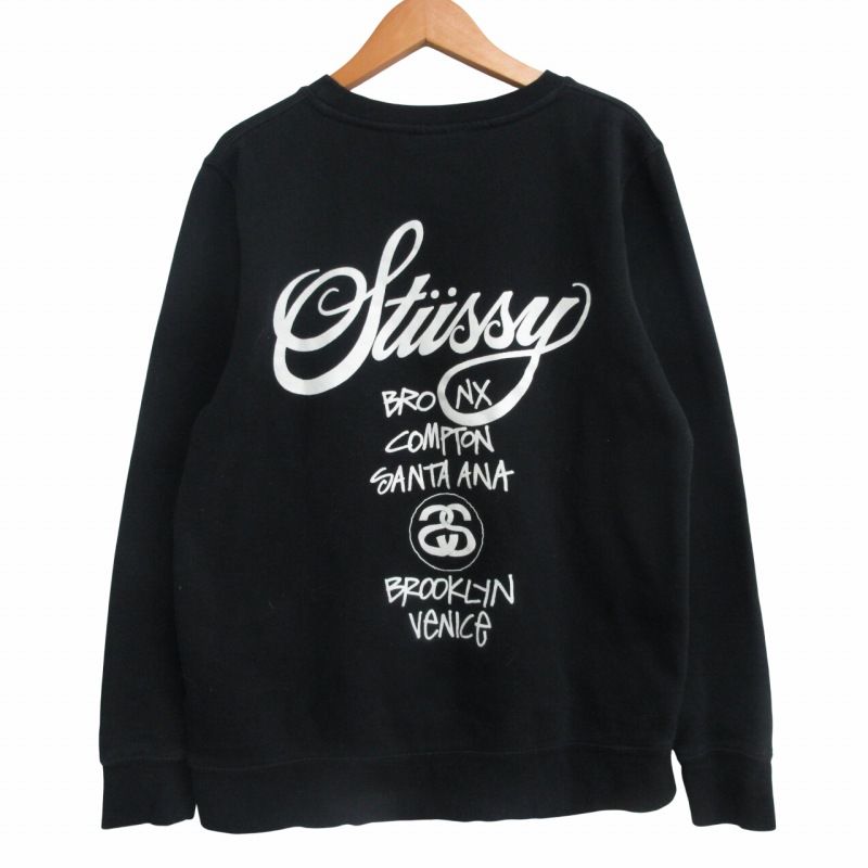 ステューシー USAプリント 長袖 トレーナー スウェット 裏起毛