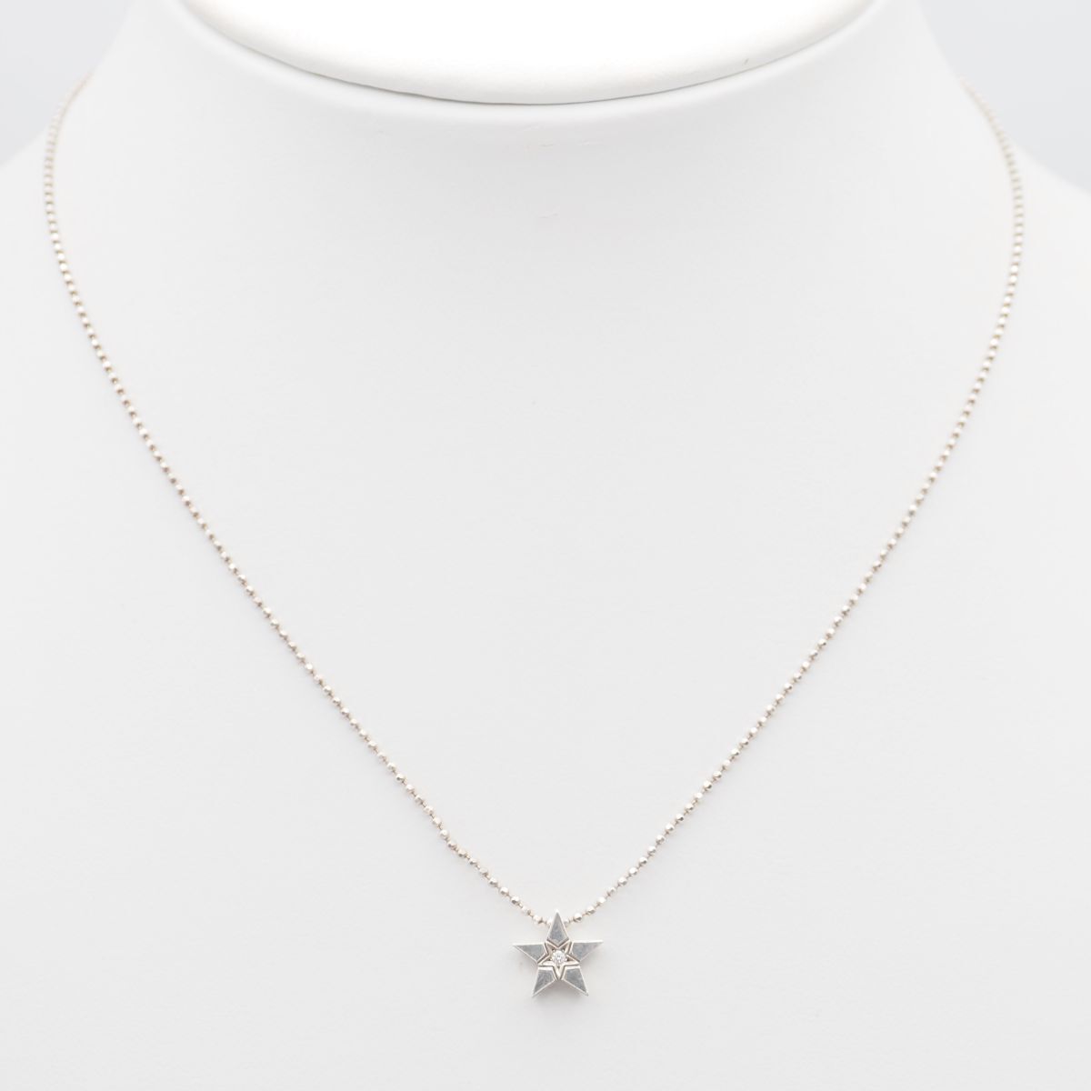 スタージュエリー　ダイヤモンド0.05CT ネックレス MOON SETTING DIAMOND NECKLACE 0.04ct(2ZN1605)K18 ネックレス