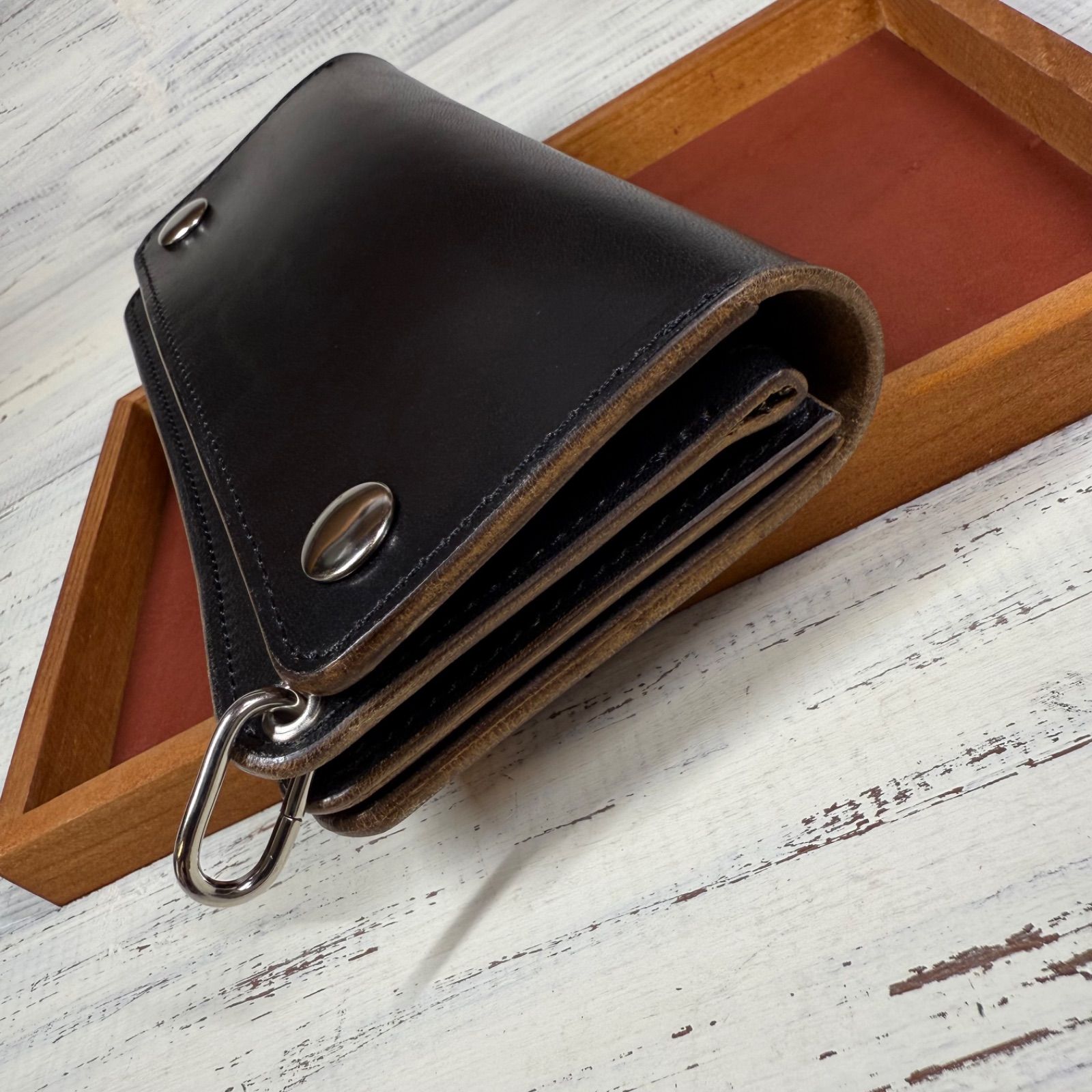 トラッカーウォレット ロング 3層】 ホースバット シルバー TALON