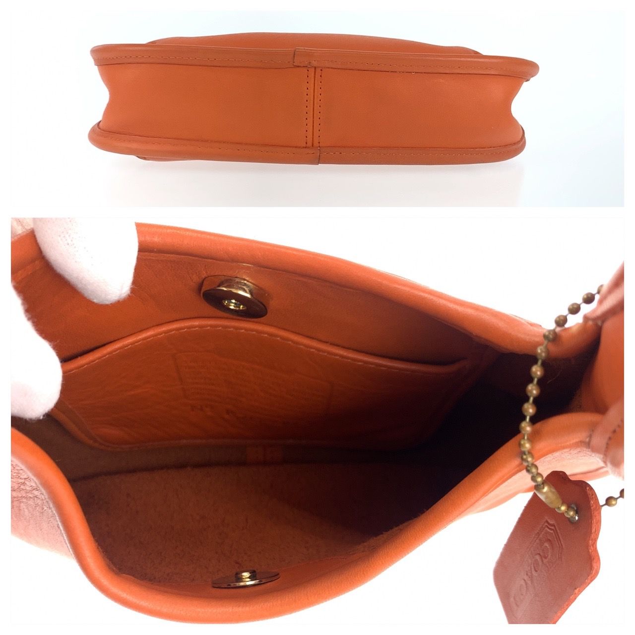 COACH コーチ ヴィンテージ オールドコーチ オレンジ 橙 ゴールド金具  