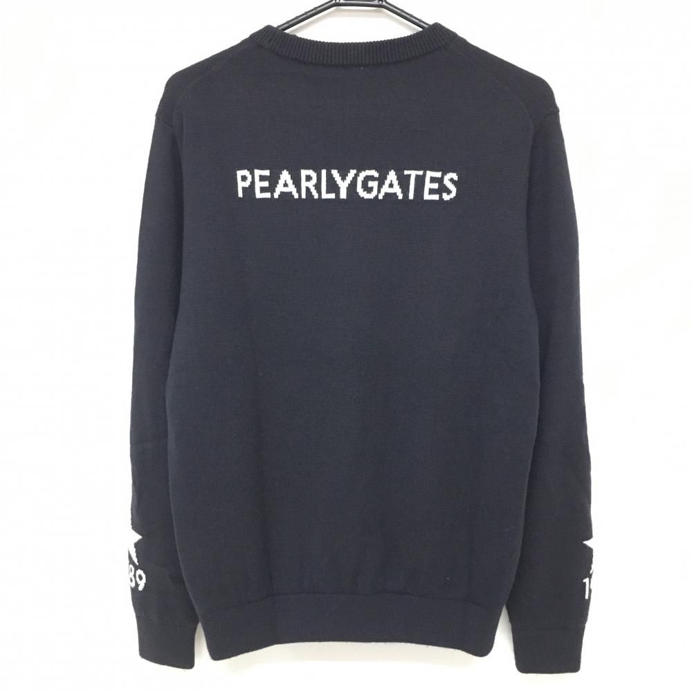 パーリーゲイツ ニットセーター カシミヤ混 ホワイト 星 ビックロゴ