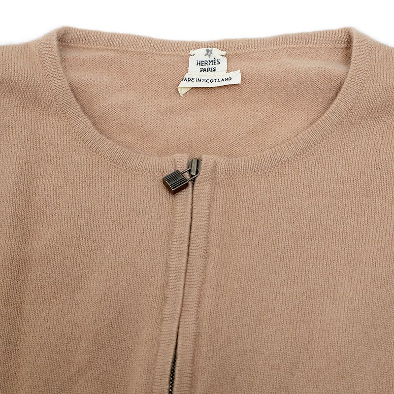 HERMES - エルメス カーディガン カシミヤ ベージュ レディース LAサイズ エルメス カーディガン カシミヤ ベージュ レディース LAサイズ