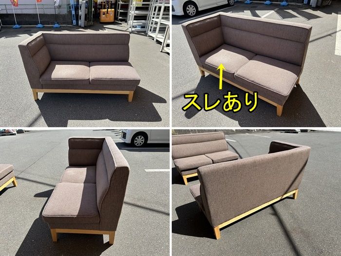 テーブル３点セット 布張り