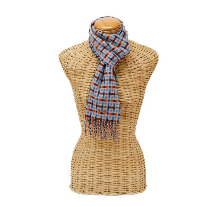 エルメス HERMES Hエコセ マフラー カシミヤ 100% H柄 チェック柄 