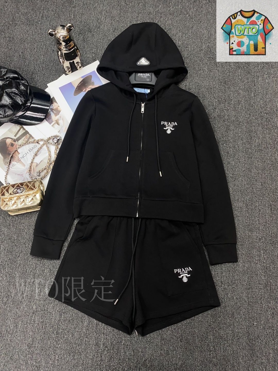PRADA - 専用 PRADA Technical Stretch Fabric Triangle Logo Square Toe 40mm