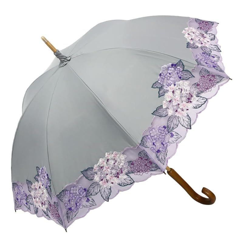 LADUREE ラデュレ 二本 雨傘 長傘 青 緑 60cm ポリエステル100 LADUREE