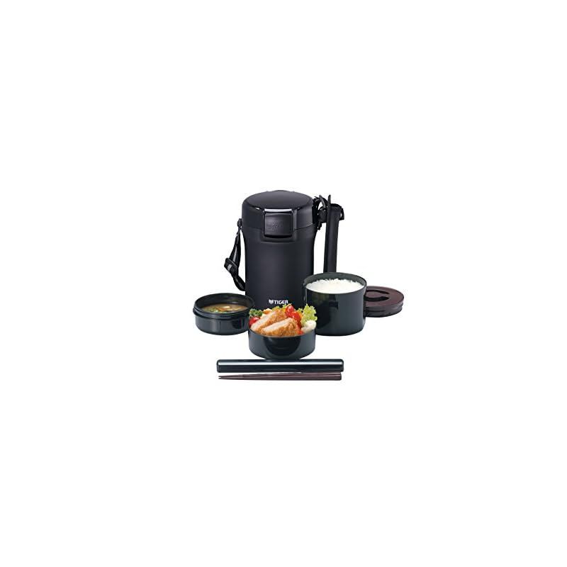 タイガー 魔法瓶 保温 弁当箱 ステンレス ランチ ジャー 茶碗 約 3 杯分 ブラック LWU-A172-KM Tiger