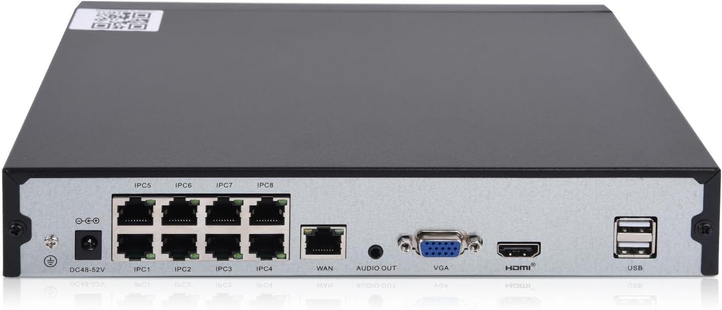 POEレコーダー 録画機 8-CH NVR 5MP POE防犯カメラ対応 POE