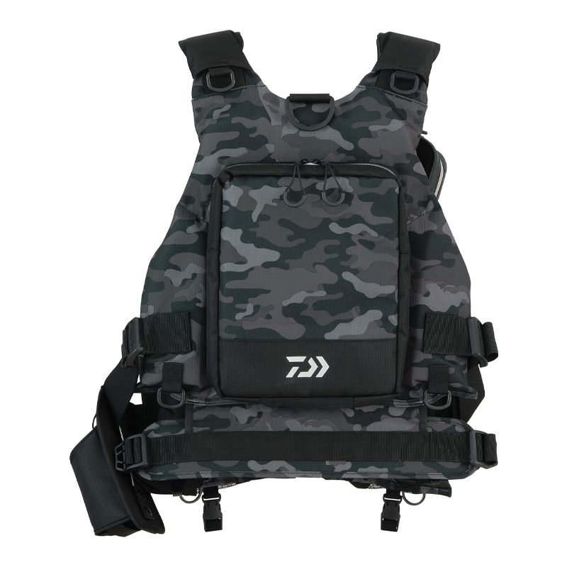 ダイワ PROVISOR フィッシング用ライフジャケット 黒/赤 ダイワ