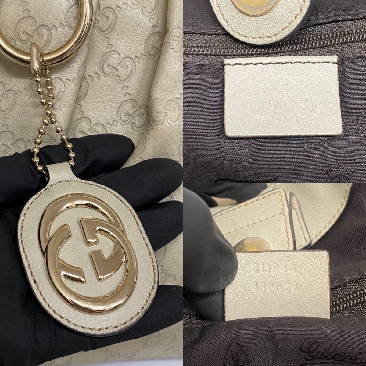グッチ　希少　正規品　GGシマレザー　ロゴエンボス　ゴールドエンブレム 25SS 新作 グッチ GGエンブレム エンボス スーパーミニバッグ 鞄