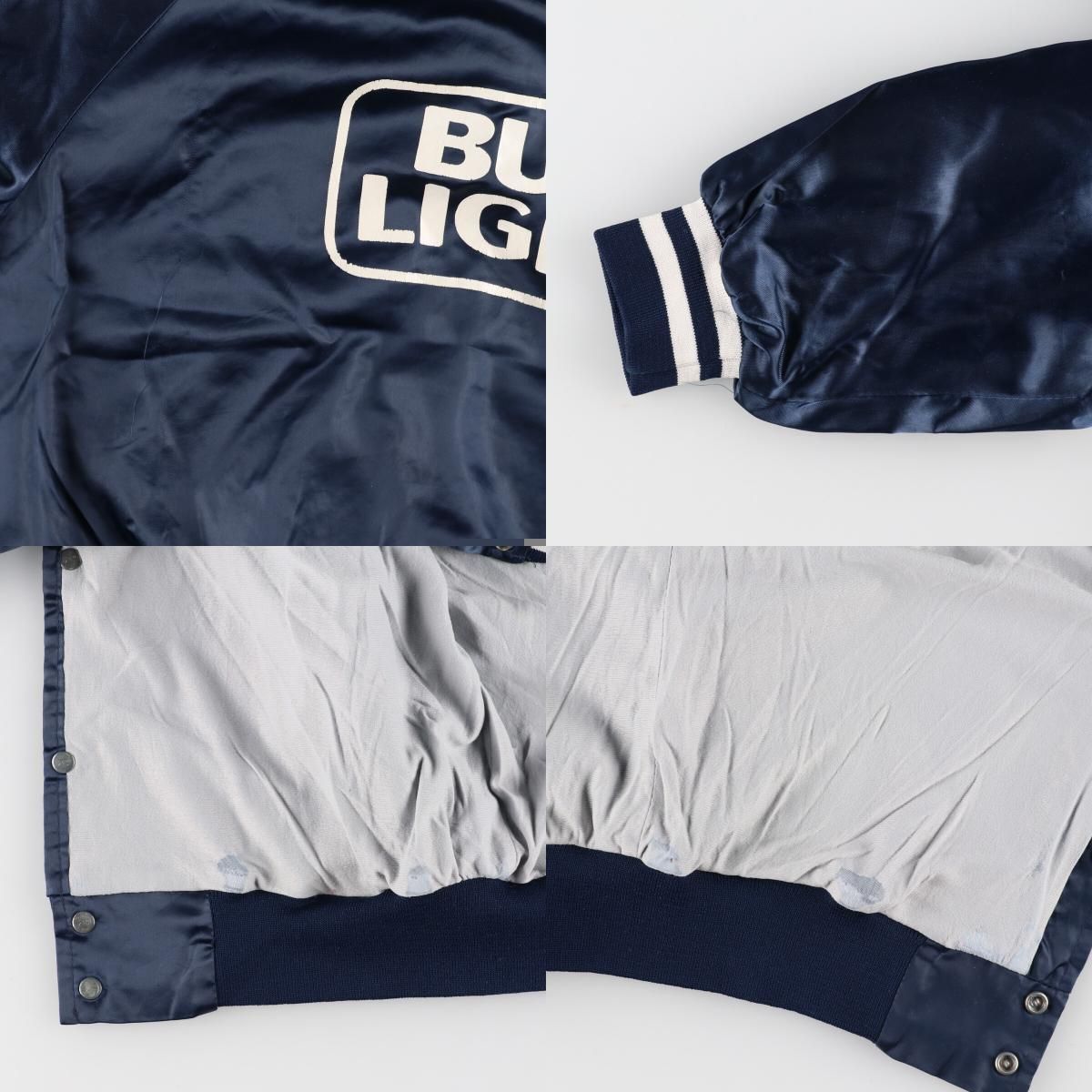 古着 70年代 Anheuser-Busch BUD LIGHT ナイロンスタジャン アワード 
