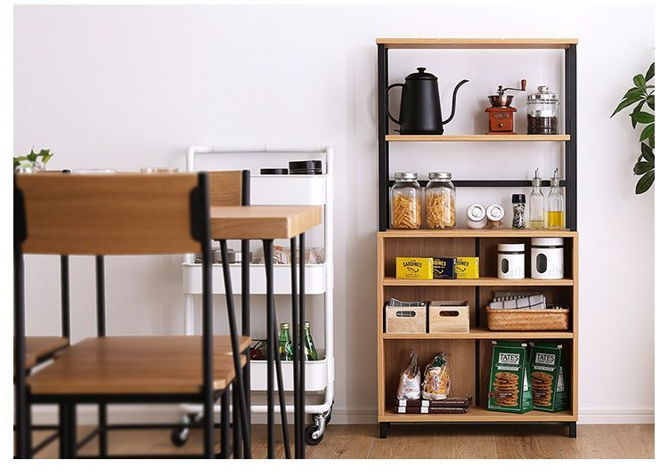 ニトリ オープンシェルフ N ステイン ブラウン 75082-5-004 ニトリ 棚