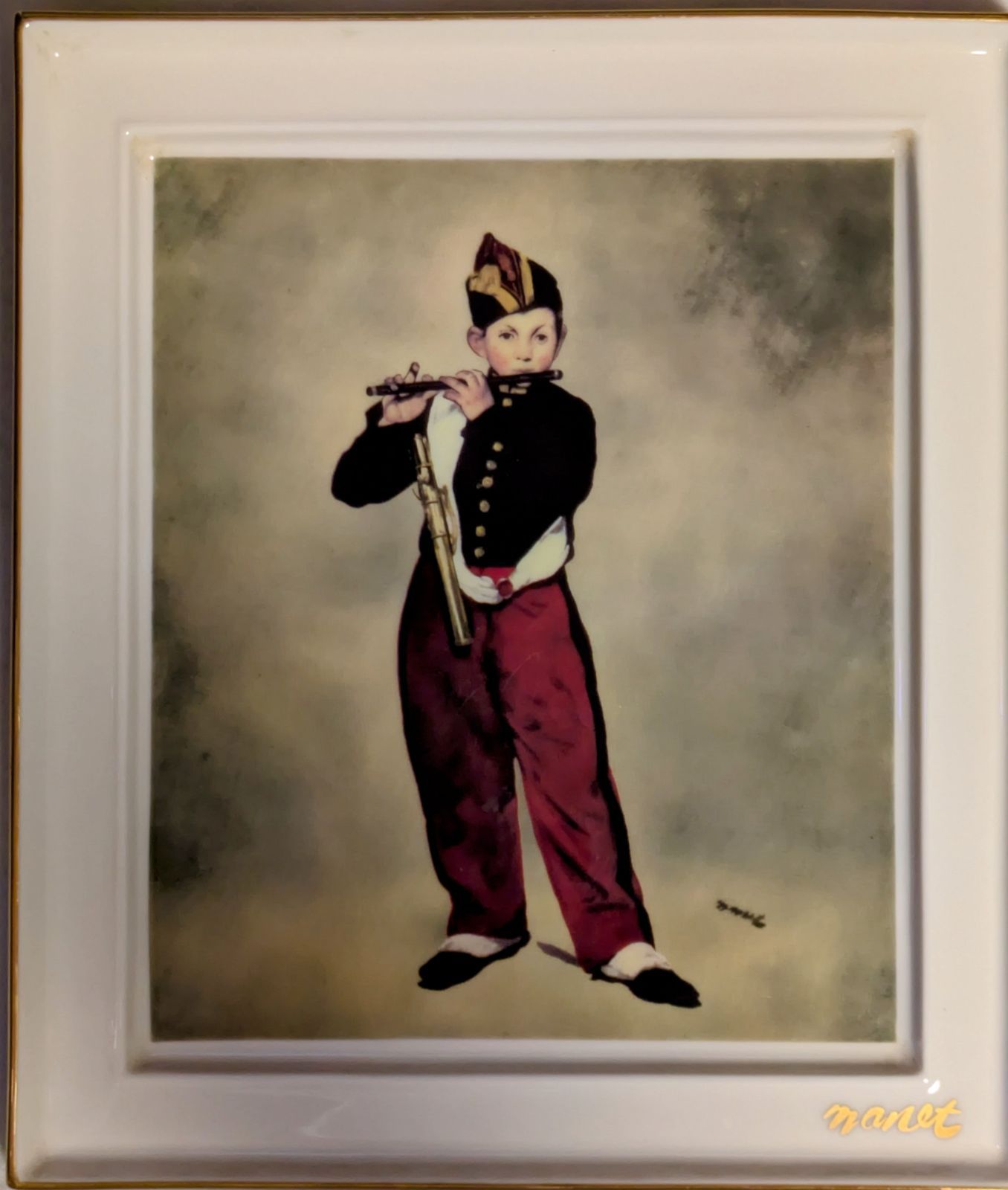 エドゥアール マネ 笛を吹く少年　豪華額装　新品未使用　箱入り 絵画 『笛を吹く少年』 52×42cm エドゥアール・マネ 1866年 額