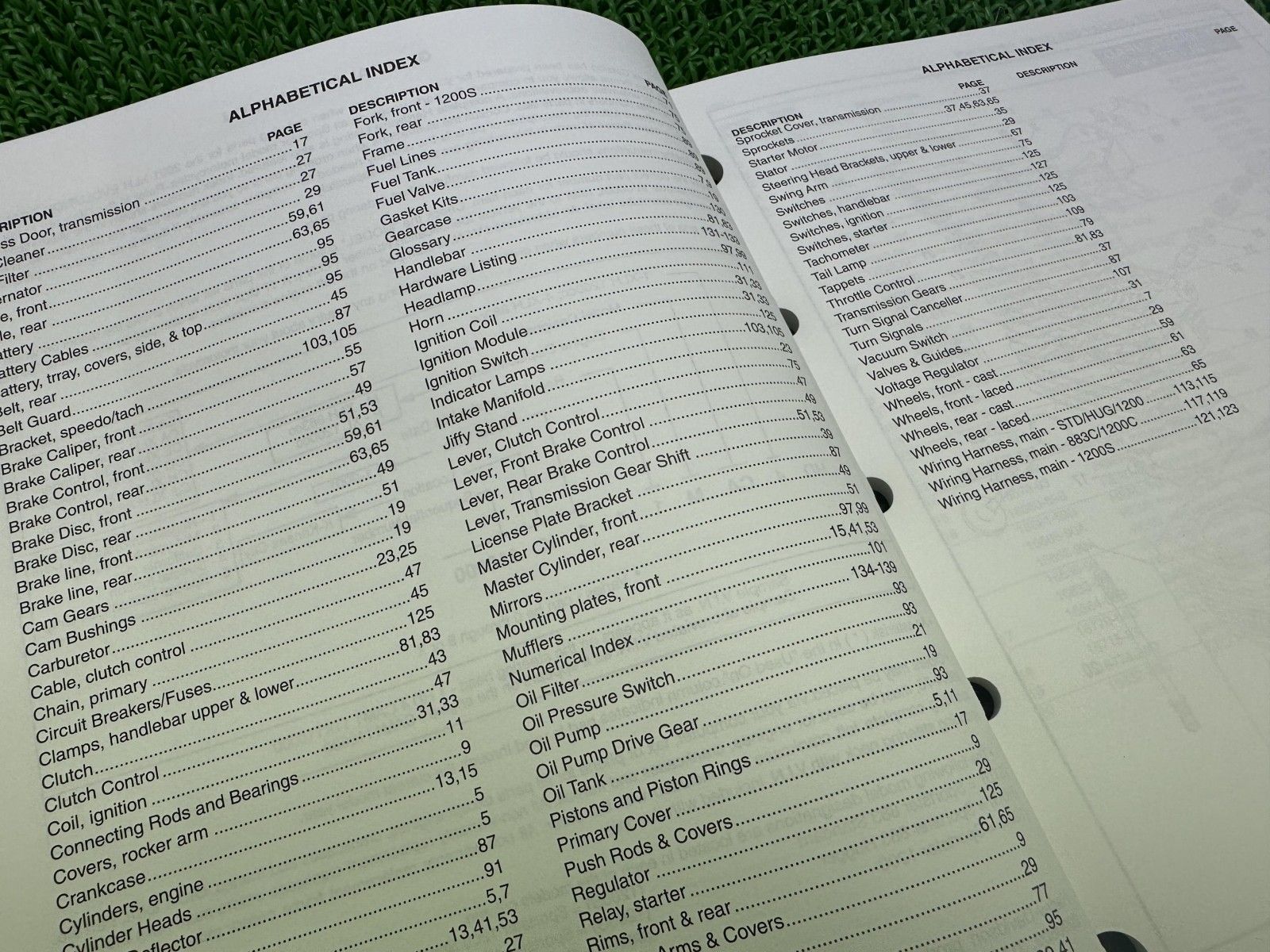 XLH パーツリスト 英語版 ハーレー 正規 バイク 整備書 スポーツスター 2001年XLHモデル 車検 パーツカタログ 整備書 pC