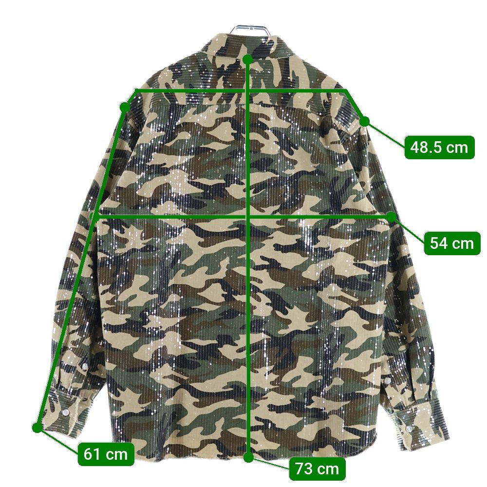 AFB シャツ　長袖　迷彩 AFB (エーエフビー) SPANGLE SHIRTS スパンコール 迷彩 長袖