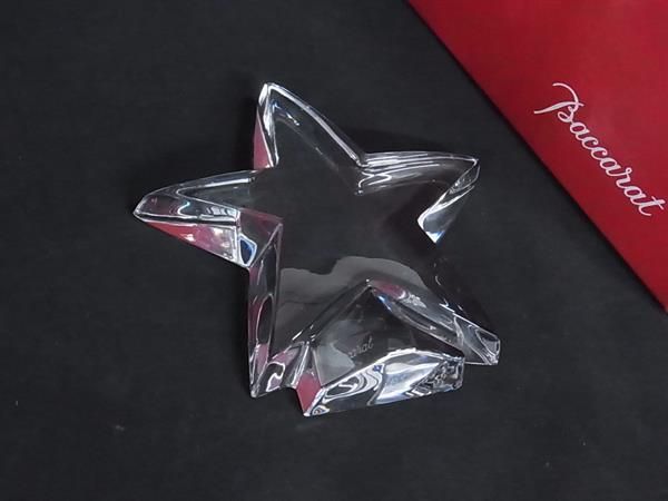 □新品同様□ Baccarat バカラ クリスタルガラス スター オブジェ 置物