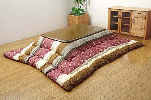 イケヒコ こたつ布団 長方形 こよみ 約205×245cm ローズ 和 厚掛け