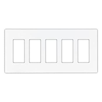 クーパー配線デバイスpjs265?a Decorator Screwless Wallplate、5-gang SSH-4R1PLHU 1