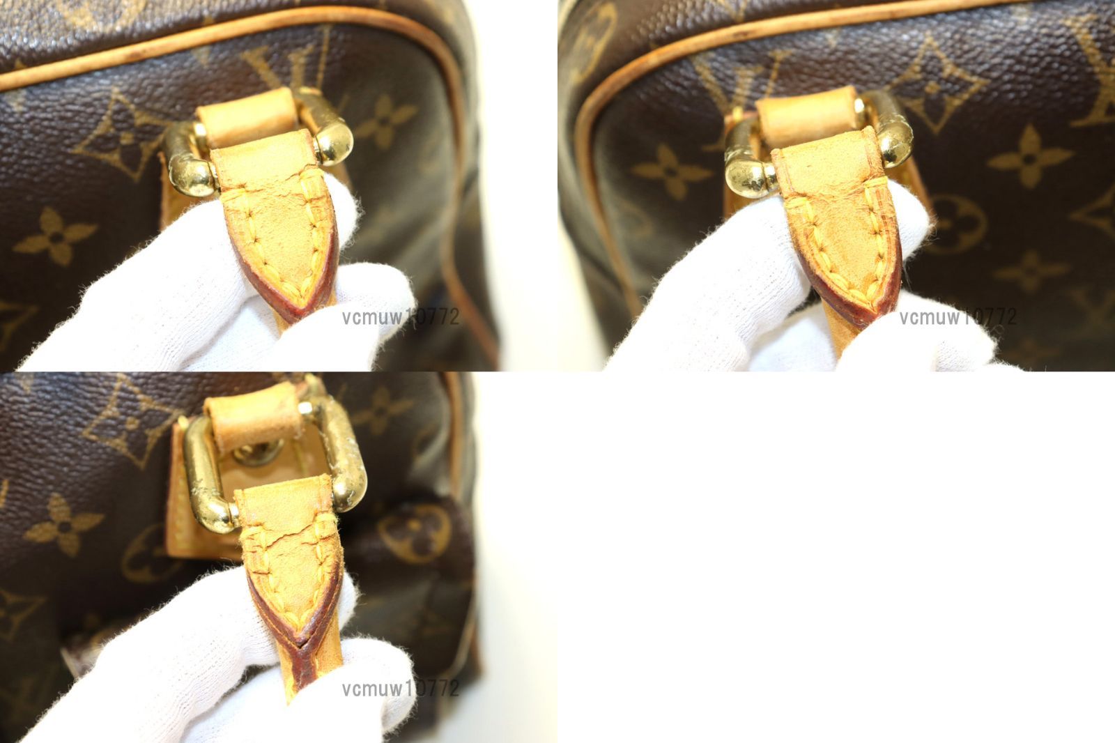 希少美中古□LOUIS VUITTON モノグラム マンハッタンPM レザー