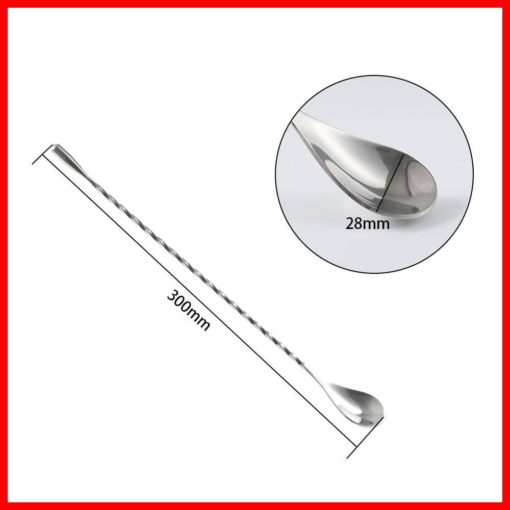  商品 30 cm 18-8ステンレス マドラー かき混ぜ棒 おしゃれ バーテンダーセット カクテル ヨーグルト作り バースプーン 高耐久性 業務用 家庭用 2本セット ワインラック キッチン収納 ラック