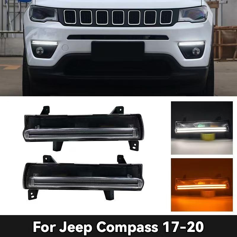 ジープ コンパス JEEP LEDデイライトウィンカー ダブルファンクション バンパーライト フォグランプ
